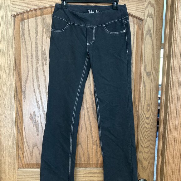 Suko Jeans, Black, Women's size 6, stretchy, elastic waist - Picture 3 of 4